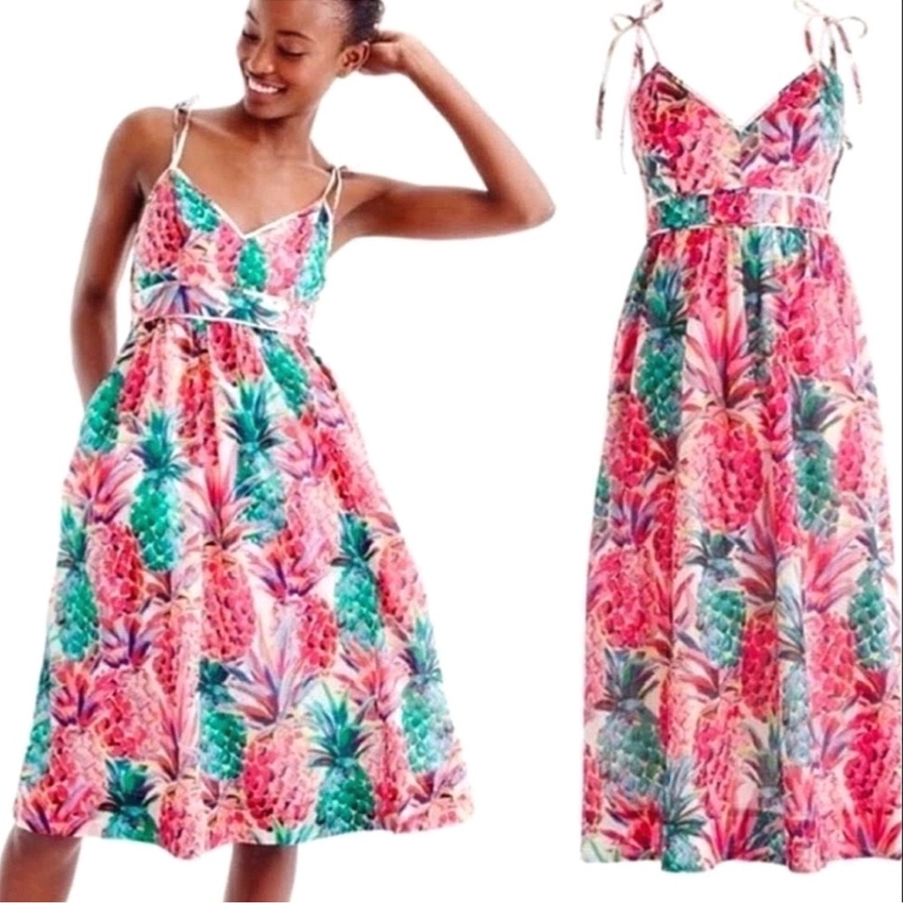 J.Crew Ratti Pineapple Summer Dress- size 14 
Hard to find!! - Picture 7 of 13